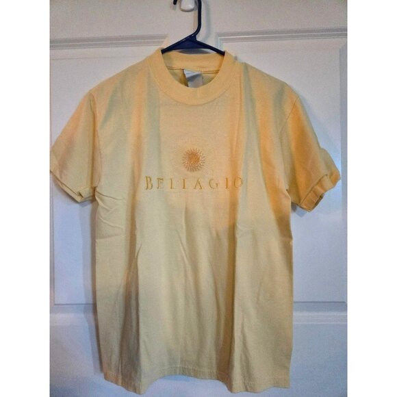 Bellagio small yellow vintage women's t-shirt no size tag - Picture 1 of 4